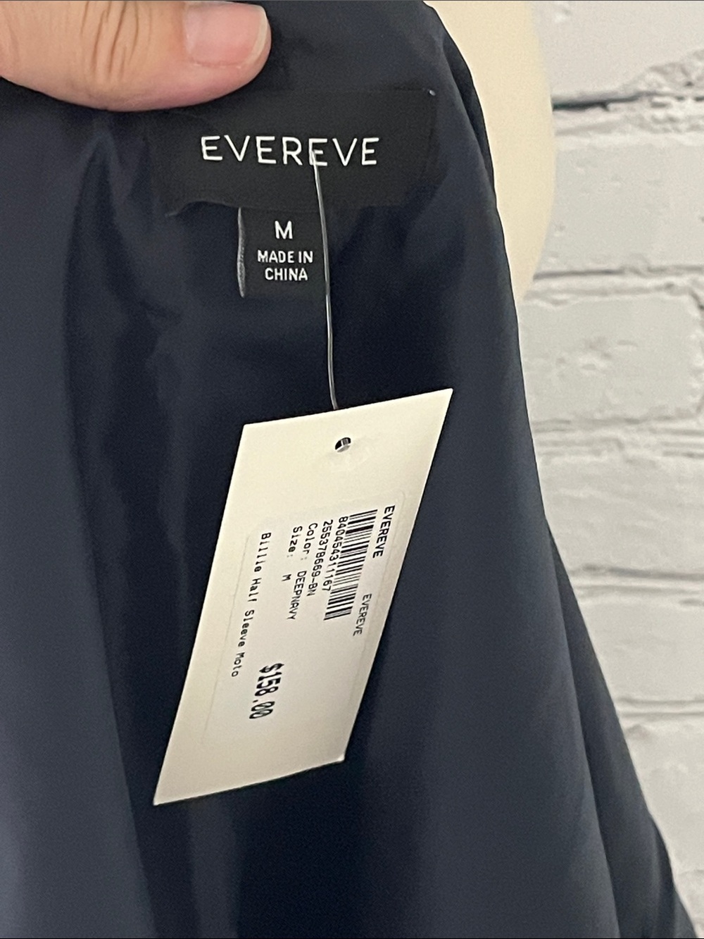 Evereve Billie Half Sleeve Moto Jacket in Deep Navy - Picture 7 of 8